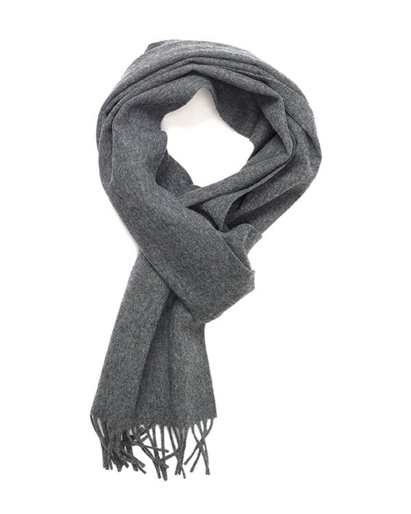 Escorial Plain Brushed Scarf - Medium Grey