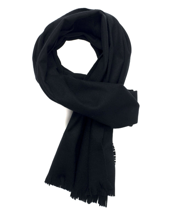 Escorial Plain Featherweight Wide Scarf - Black