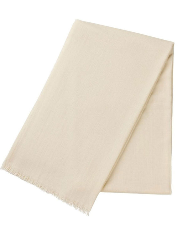 Escorial Herringbone Featherweight Stole - Ecru