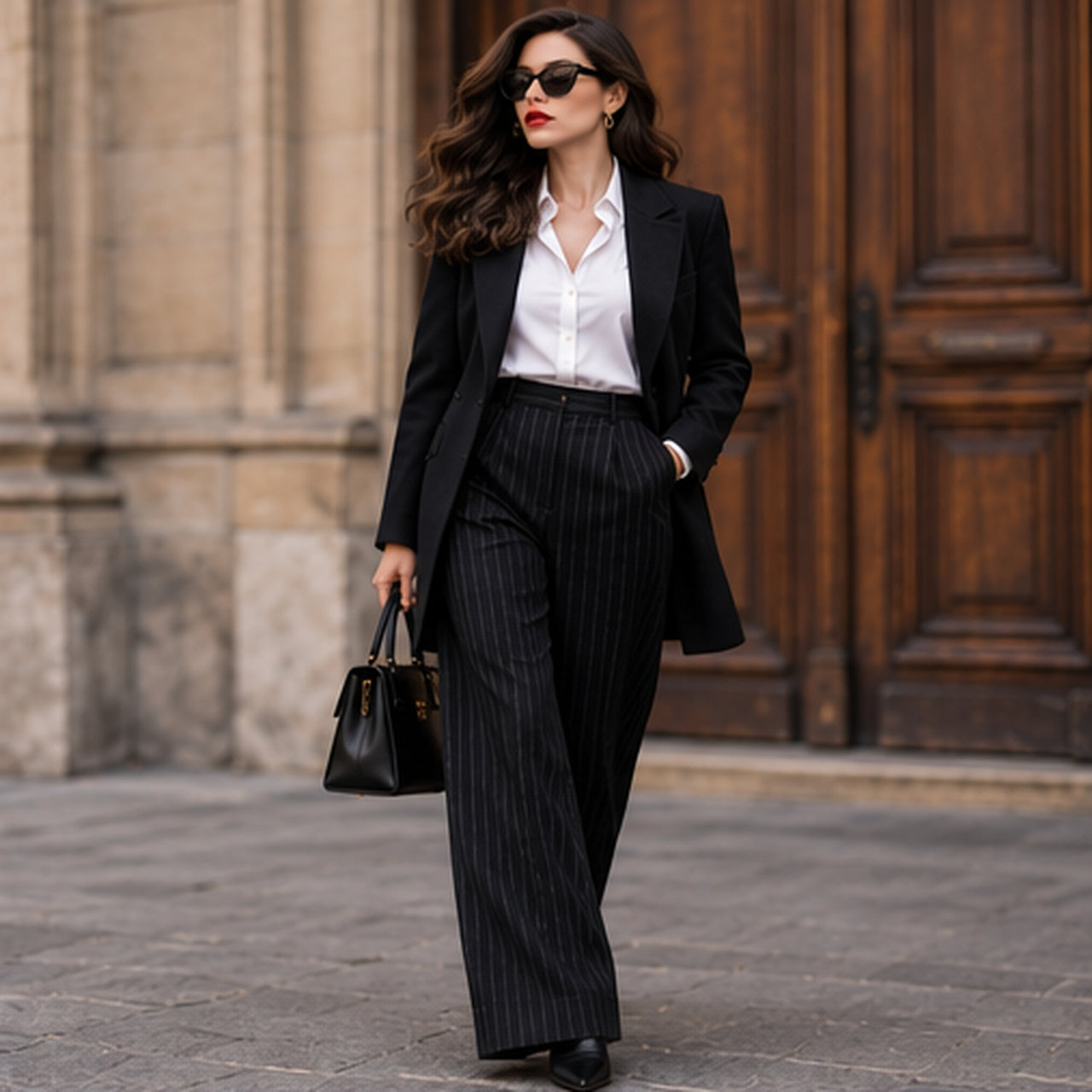 Oxbridge Flannel - Narrow Chalk Stripe Suiting 100% Super 120's Wool