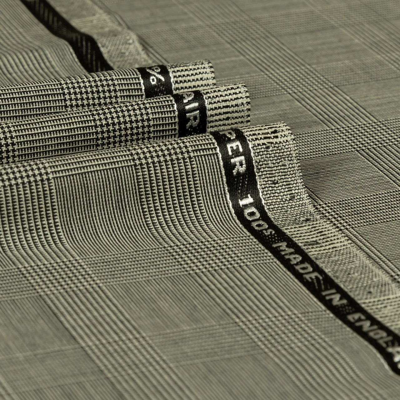 Glen Check Kid Mohair Super 100's Wool