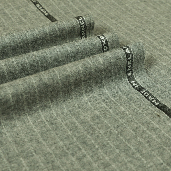 Oxbridge Flannel - Narrow Chalk Stripe Suiting 100% Super 120's Wool
