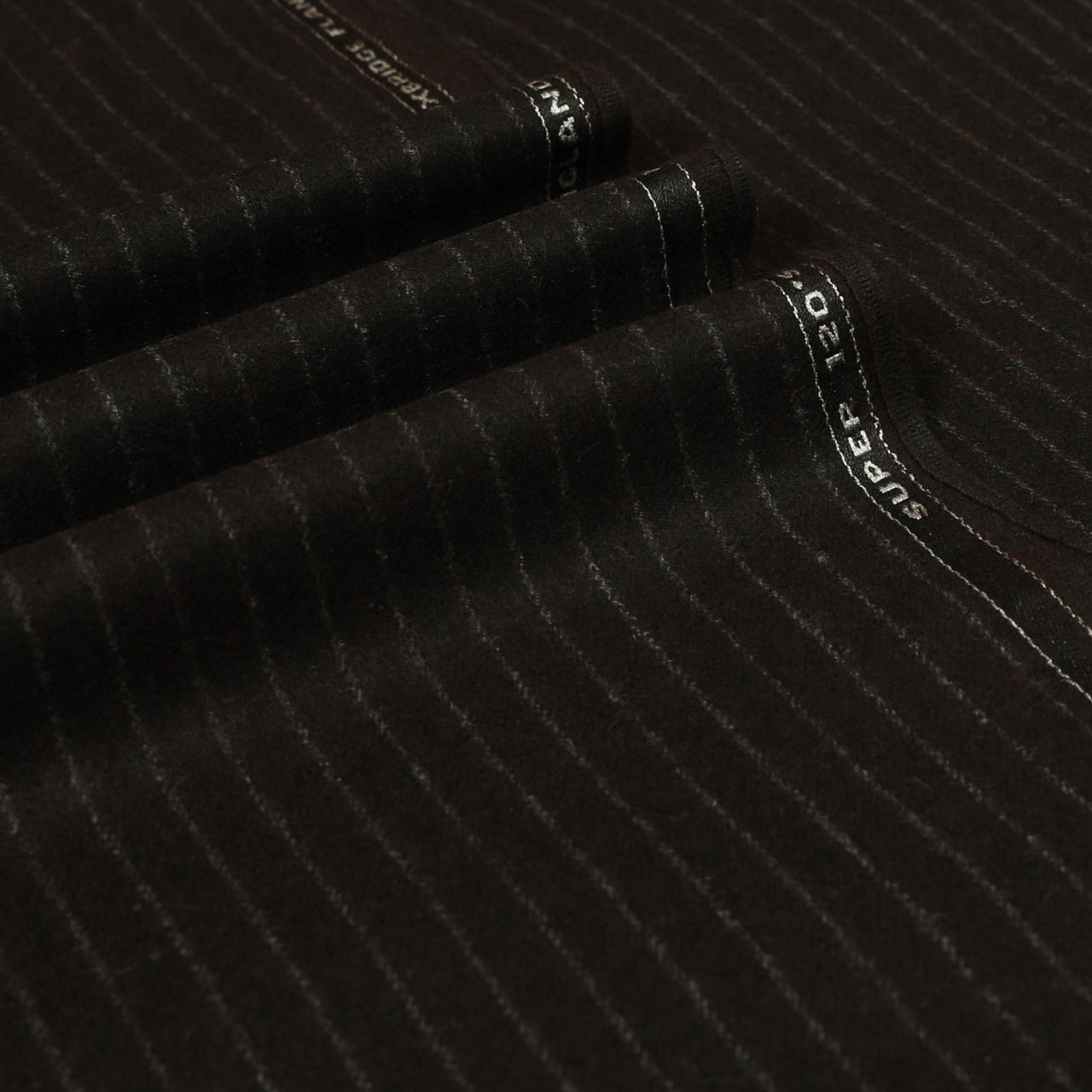 Oxbridge Flannel - Narrow Chalk Stripe Suiting 100% Super 120's Wool