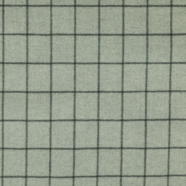 Bold Windowpane Suiting Fabric Check Super 120's Wool Flannel 