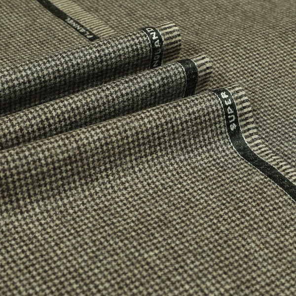 Dogtooth Check Super 120's Wool Flannel