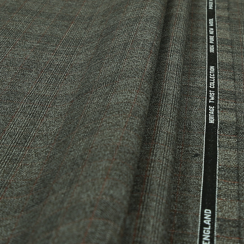 Hopsack Glen Check 100% Worsted Twist Suiting