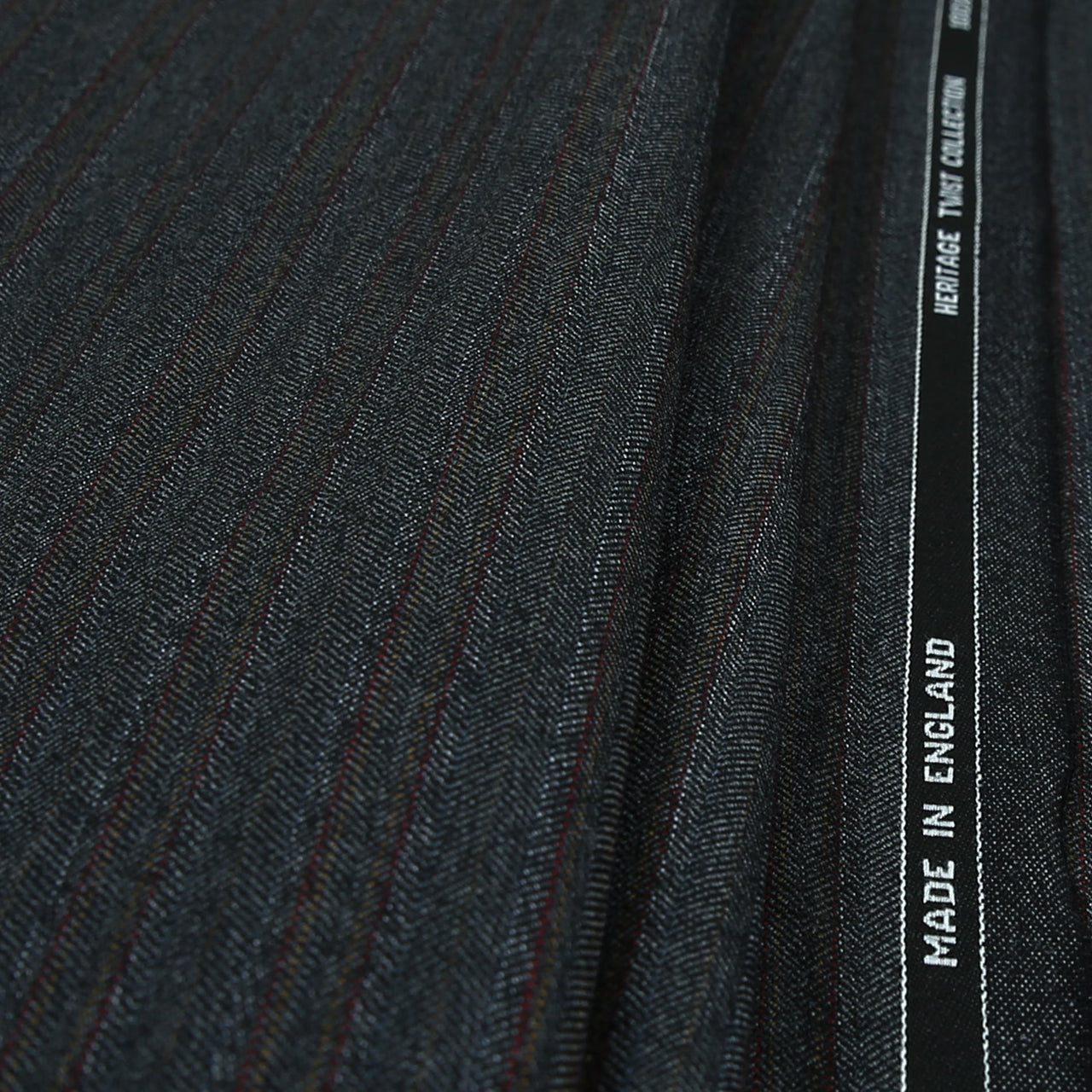 Herringbone With Stripe 100% Merino Wool